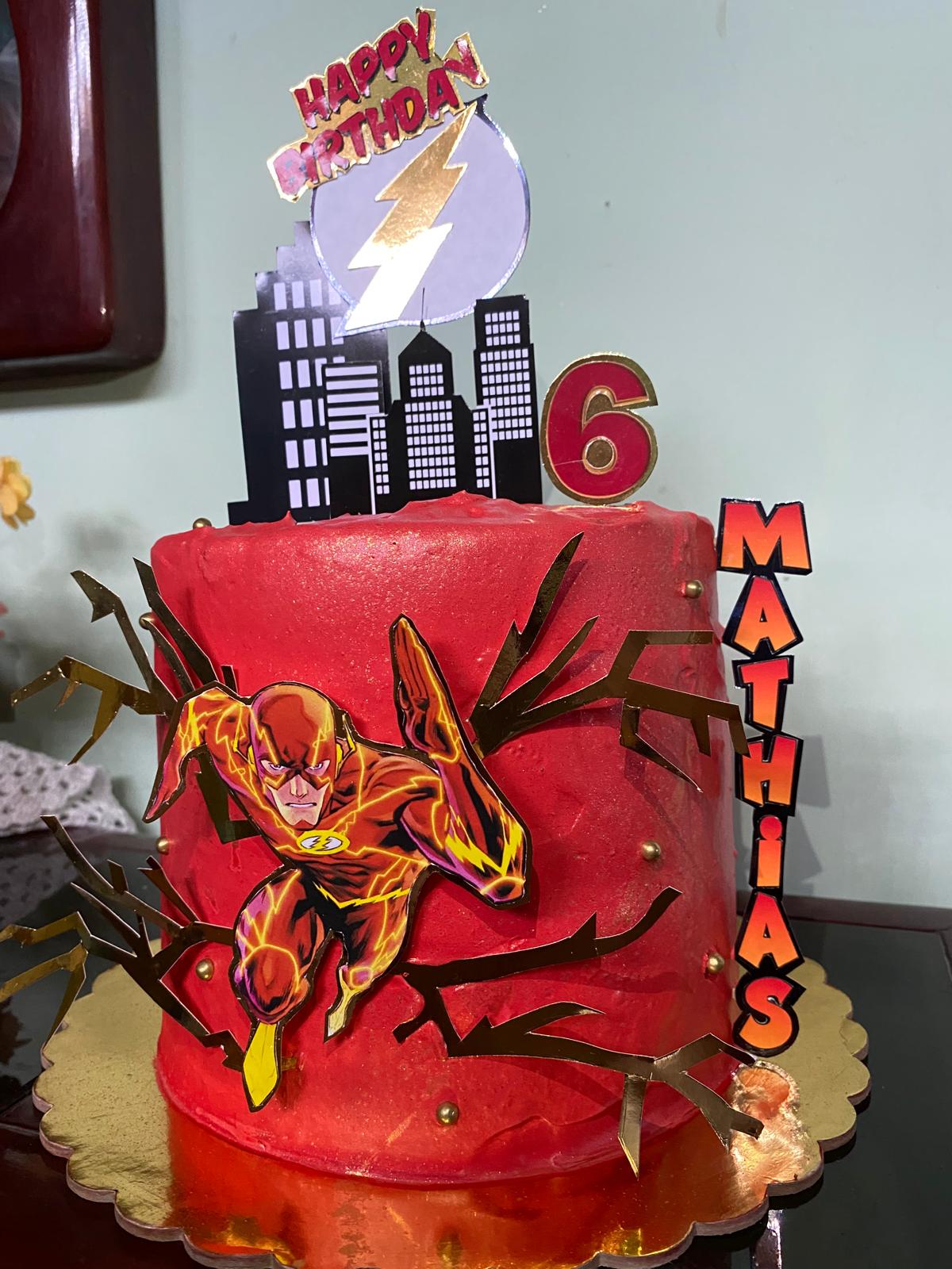 Tarta temática Flash en Valencia